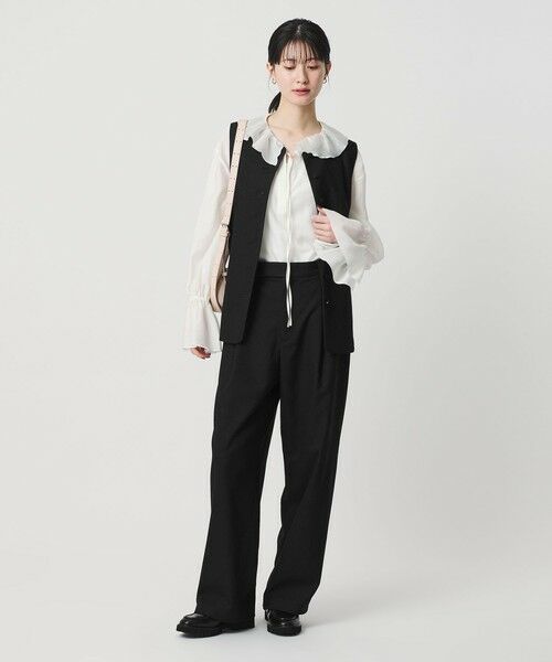 BEAUTY&YOUTH UNITED ARROWS / ビューティー&ユース ユナイテッドアローズ その他パンツ | ツイードライク タックワイドパンツ | 詳細3