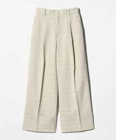 BEAUTY&YOUTH UNITED ARROWS / ビューティー&ユース ユナイテッドアローズ スラックス・ドレスパンツ | ポリエステルブレンド チェック ワイドヘムパンツ