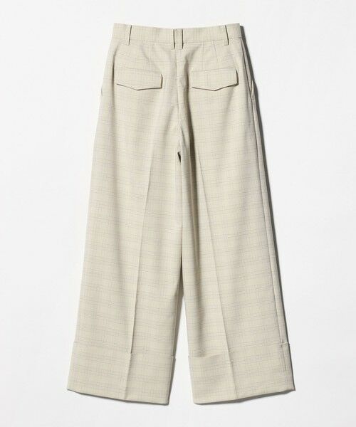 BEAUTY&YOUTH UNITED ARROWS / ビューティー&ユース ユナイテッドアローズ スラックス・ドレスパンツ | ポリエステルブレンド チェック ワイドヘムパンツ | 詳細1
