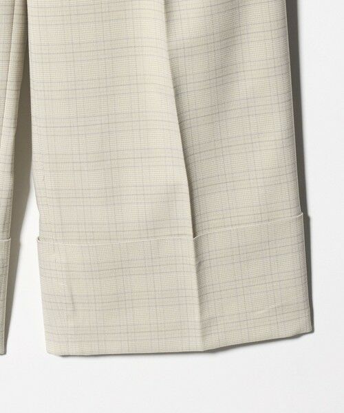 BEAUTY&YOUTH UNITED ARROWS / ビューティー&ユース ユナイテッドアローズ スラックス・ドレスパンツ | ポリエステルブレンド チェック ワイドヘムパンツ | 詳細5