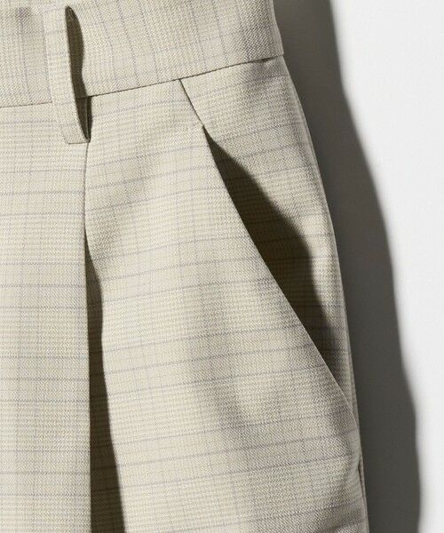 BEAUTY&YOUTH UNITED ARROWS / ビューティー&ユース ユナイテッドアローズ スラックス・ドレスパンツ | ポリエステルブレンド チェック ワイドヘムパンツ | 詳細9