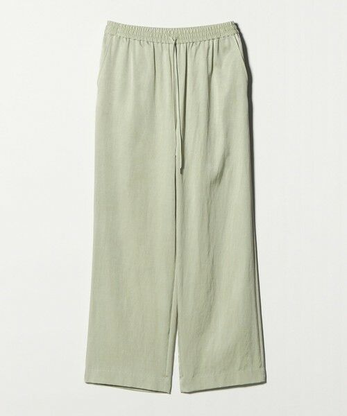 BEAUTY&YOUTH UNITED ARROWS / ビューティー&ユース ユナイテッドアローズ その他パンツ | サテンドロースト ワイドパンツ ウォッシャブル（LIME）