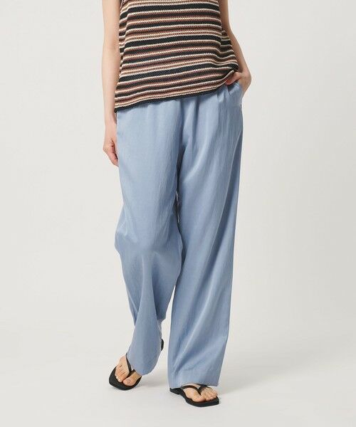 BEAUTY&YOUTH UNITED ARROWS / ビューティー&ユース ユナイテッドアローズ その他パンツ | サテンドロースト ワイドパンツ ウォッシャブル（COBALT）