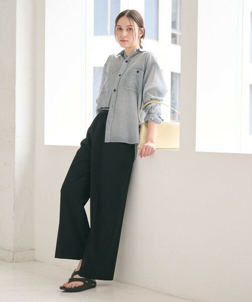 BEAUTY&YOUTH UNITED ARROWS / ビューティー&ユース ユナイテッドアローズ その他パンツ | ラインゴム ワイドパンツ ウォッシャブル 防シワ | 詳細4