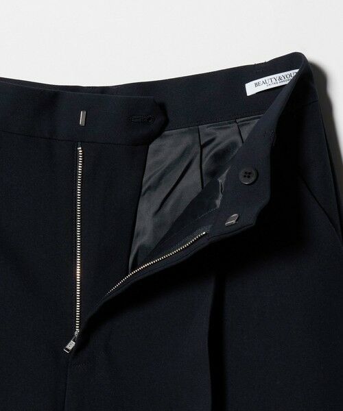 BEAUTY&YOUTH UNITED ARROWS / ビューティー&ユース ユナイテッドアローズ スラックス・ドレスパンツ | ポリエステルブレンド ツイル ワイドヘムパンツ | 詳細5