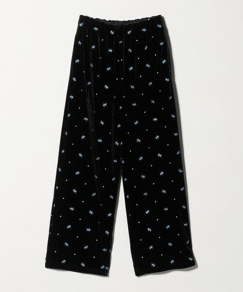 BEAUTY&YOUTH UNITED ARROWS / ビューティー&ユース ユナイテッドアローズ その他パンツ | エンブロイダリー ベロアイージーパンツ ウォッシャブル（BLACK）