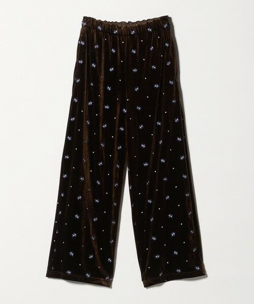 BEAUTY&YOUTH UNITED ARROWS / ビューティー&ユース ユナイテッドアローズ その他パンツ | エンブロイダリー ベロアイージーパンツ ウォッシャブル（DK.BROWN）