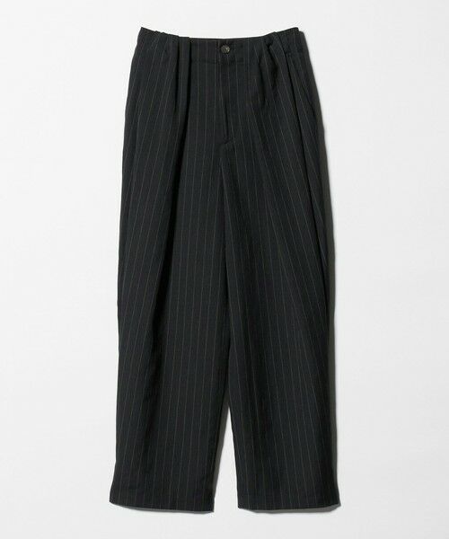 BEAUTY&YOUTH UNITED ARROWS / ビューティー&ユース ユナイテッドアローズ スラックス・ドレスパンツ | 麻ブレンド ストライプ タブ タックパンツ | 詳細8