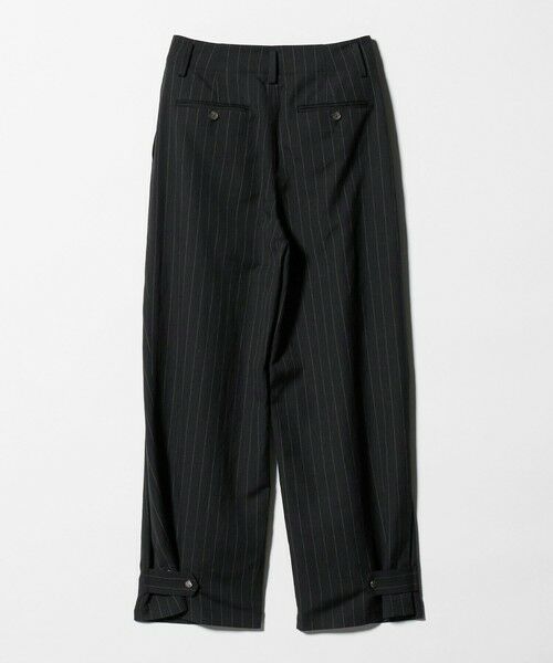 BEAUTY&YOUTH UNITED ARROWS / ビューティー&ユース ユナイテッドアローズ スラックス・ドレスパンツ | 麻ブレンド ストライプ タブ タックパンツ | 詳細9