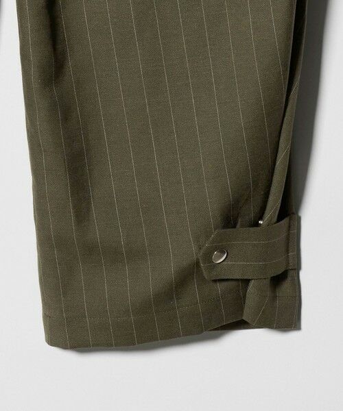 BEAUTY&YOUTH UNITED ARROWS / ビューティー&ユース ユナイテッドアローズ スラックス・ドレスパンツ | 麻ブレンド ストライプ タブ タックパンツ | 詳細25