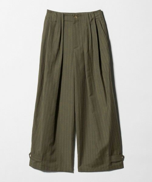BEAUTY&YOUTH UNITED ARROWS / ビューティー&ユース ユナイテッドアローズ スラックス・ドレスパンツ | 麻ブレンド ストライプ タブ タックパンツ | 詳細26
