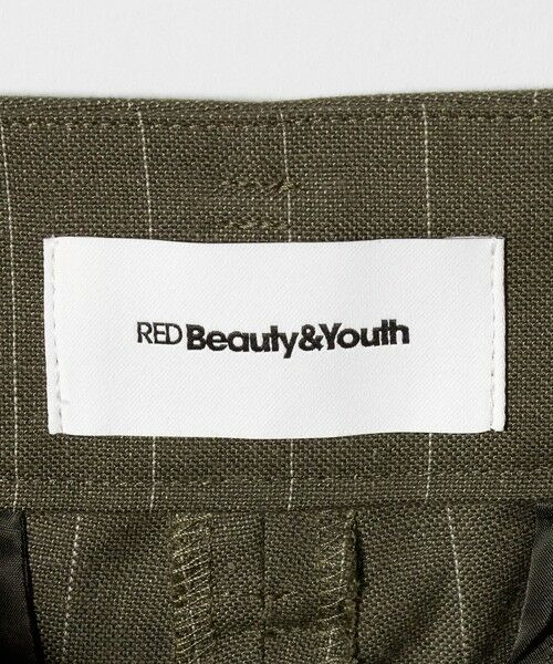 BEAUTY&YOUTH UNITED ARROWS / ビューティー&ユース ユナイテッドアローズ スラックス・ドレスパンツ | 麻ブレンド ストライプ タブ タックパンツ | 詳細29