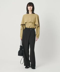 BEAUTY&YOUTH UNITED ARROWS / ビューティー&ユース ユナイテッドアローズ スラックス・ドレスパンツ | 【WEB限定 Wardrobe DAILY MINIMAL】ダブルクロス ラップパンツ ウォッシャブル