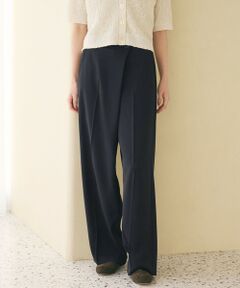 BEAUTY&YOUTH UNITED ARROWS / ビューティー&ユース ユナイテッドアローズ スラックス・ドレスパンツ | 【WEB限定 Wardrobe DAILY MINIMAL】ダブルクロス ラップパンツ ウォッシャブル