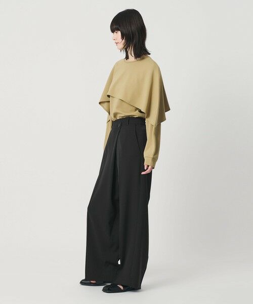 BEAUTY&YOUTH UNITED ARROWS / ビューティー&ユース ユナイテッドアローズ スラックス・ドレスパンツ | 【WEB限定 Wardrobe DAILY MINIMAL】ダブルクロス ラップパンツ ウォッシャブル | 詳細1