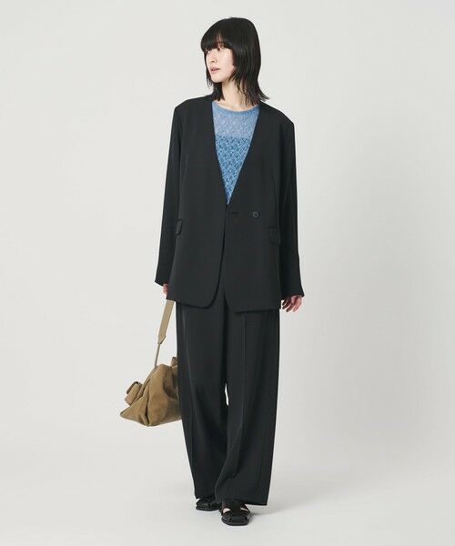 BEAUTY&YOUTH UNITED ARROWS / ビューティー&ユース ユナイテッドアローズ スラックス・ドレスパンツ | 【WEB限定 Wardrobe DAILY MINIMAL】ダブルクロス ラップパンツ ウォッシャブル | 詳細2