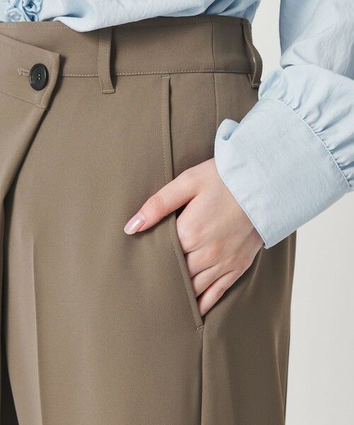 BEAUTY&YOUTH UNITED ARROWS / ビューティー&ユース ユナイテッドアローズ スラックス・ドレスパンツ | 【WEB限定 Wardrobe DAILY MINIMAL】ダブルクロス ラップパンツ ウォッシャブル | 詳細16