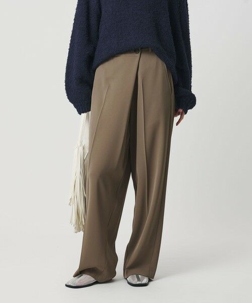 BEAUTY&YOUTH UNITED ARROWS / ビューティー&ユース ユナイテッドアローズ スラックス・ドレスパンツ | 【WEB限定 Wardrobe DAILY MINIMAL】ダブルクロス ラップパンツ ウォッシャブル | 詳細7