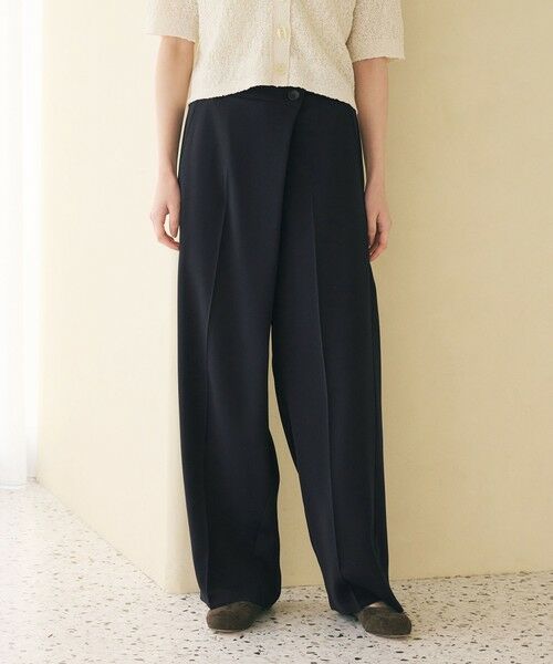 BEAUTY&YOUTH UNITED ARROWS / ビューティー&ユース ユナイテッドアローズ スラックス・ドレスパンツ | 【WEB限定 Wardrobe DAILY MINIMAL】ダブルクロス ラップパンツ ウォッシャブル | 詳細19