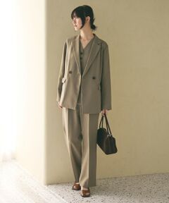 BEAUTY&YOUTH UNITED ARROWS / ビューティー&ユース ユナイテッドアローズ スラックス・ドレスパンツ | 【WEB限定 Wardrobe DAILY MINIMAL】メランジ タックストレートパンツ ウォッシャブル