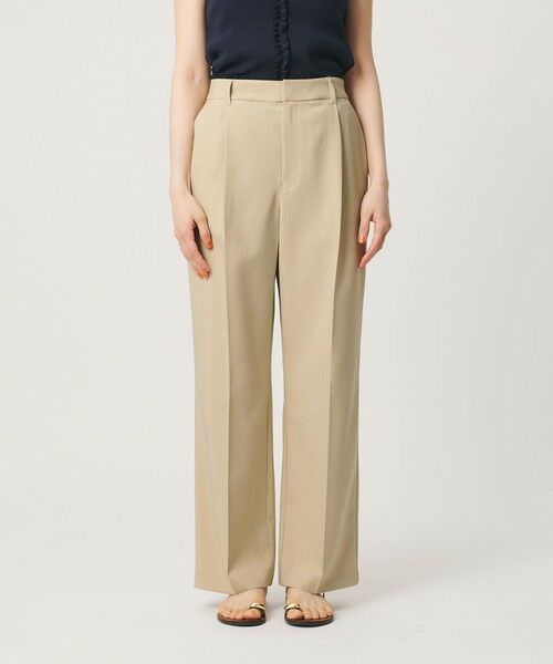BEAUTY&YOUTH UNITED ARROWS / ビューティー&ユース ユナイテッドアローズ スラックス・ドレスパンツ | 【WEB限定 Wardrobe DAILY MINIMAL】メランジ タックストレートパンツ ウォッシャブル | 詳細9