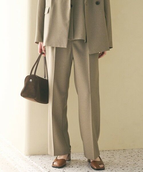 BEAUTY&YOUTH UNITED ARROWS / ビューティー&ユース ユナイテッドアローズ スラックス・ドレスパンツ | 【WEB限定 Wardrobe DAILY MINIMAL】メランジ タックストレートパンツ ウォッシャブル | 詳細9