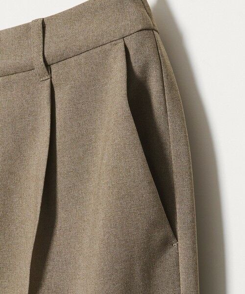 BEAUTY&YOUTH UNITED ARROWS / ビューティー&ユース ユナイテッドアローズ スラックス・ドレスパンツ | 【WEB限定 Wardrobe DAILY MINIMAL】メランジ タックストレートパンツ ウォッシャブル | 詳細30