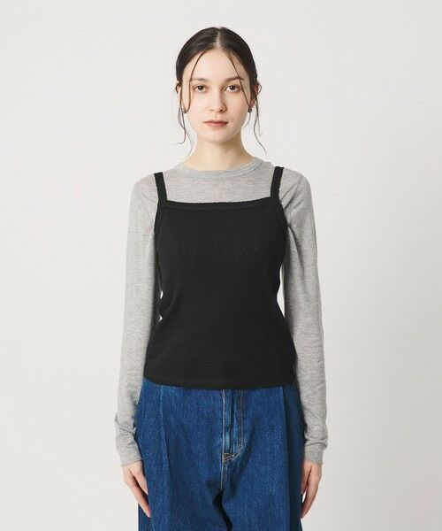 BEAUTY&YOUTH UNITED ARROWS / ビューティー&ユース ユナイテッドアローズ タンクトップ | コットン パターンメッシュ キャミソール | 詳細9