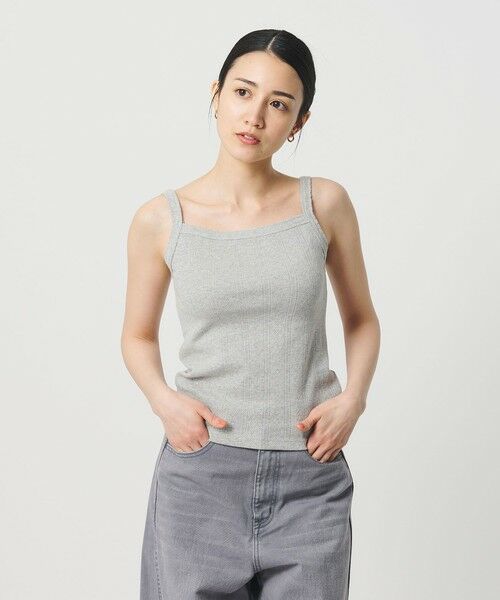 BEAUTY&YOUTH UNITED ARROWS / ビューティー&ユース ユナイテッドアローズ タンクトップ | コットン パターンメッシュ キャミソール | 詳細18