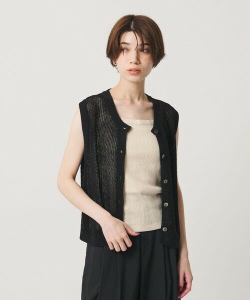 BEAUTY&YOUTH UNITED ARROWS / ビューティー&ユース ユナイテッドアローズ タンクトップ | コットン パターンメッシュ キャミソール | 詳細17