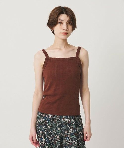 BEAUTY&YOUTH UNITED ARROWS / ビューティー&ユース ユナイテッドアローズ タンクトップ | コットン パターンメッシュ キャミソール | 詳細21