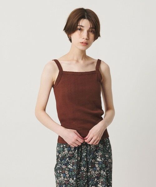 BEAUTY&YOUTH UNITED ARROWS / ビューティー&ユース ユナイテッドアローズ タンクトップ | コットン パターンメッシュ キャミソール | 詳細22
