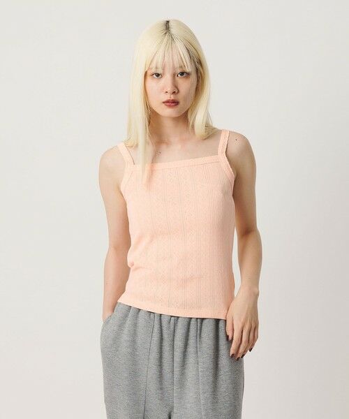 BEAUTY&YOUTH UNITED ARROWS / ビューティー&ユース ユナイテッドアローズ タンクトップ | コットン パターンメッシュ キャミソール | 詳細23