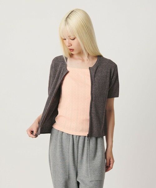 BEAUTY&YOUTH UNITED ARROWS / ビューティー&ユース ユナイテッドアローズ タンクトップ | コットン パターンメッシュ キャミソール | 詳細24