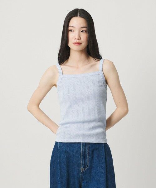 BEAUTY&YOUTH UNITED ARROWS / ビューティー&ユース ユナイテッドアローズ タンクトップ | コットン パターンメッシュ キャミソール | 詳細25