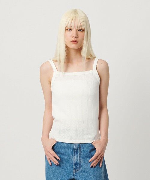 BEAUTY&YOUTH UNITED ARROWS / ビューティー&ユース ユナイテッドアローズ タンクトップ | コットン パターンメッシュ キャミソール | 詳細27