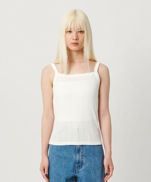 BEAUTY&YOUTH UNITED ARROWS / ビューティー&ユース ユナイテッドアローズ タンクトップ | コットン パターンメッシュ キャミソール | 詳細28