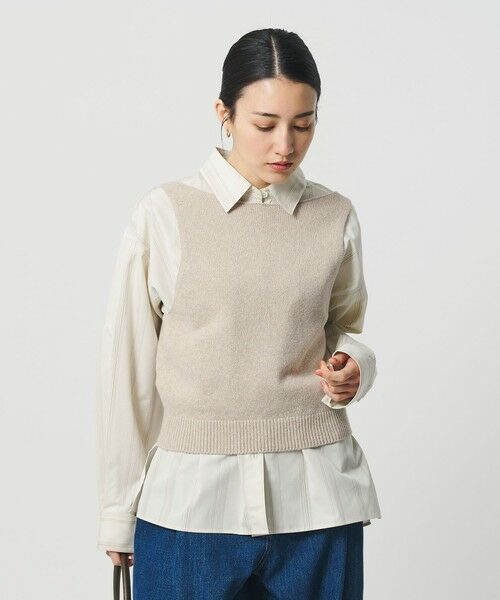 BEAUTY&YOUTH UNITED ARROWS / ビューティー&ユース ユナイテッドアローズ ベスト | コットン麻ブレンド カシュクール 2WAYニットベスト  ウォッシャブル | 詳細7
