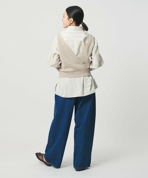 BEAUTY&YOUTH UNITED ARROWS / ビューティー&ユース ユナイテッドアローズ ベスト | コットン麻ブレンド カシュクール 2WAYニットベスト  ウォッシャブル | 詳細9