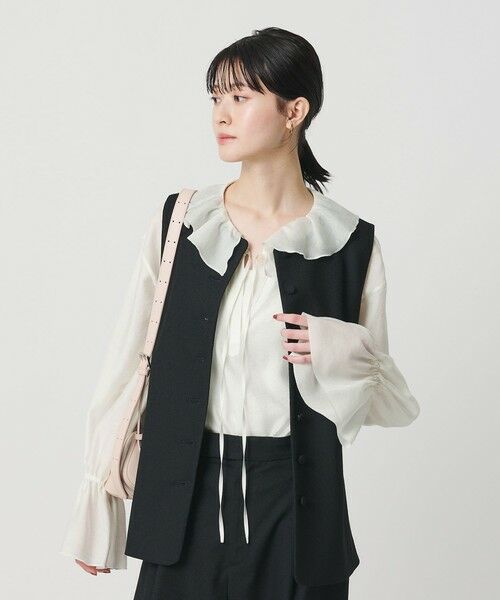 BEAUTY&YOUTH UNITED ARROWS / ビューティー&ユース ユナイテッドアローズ シャツ・ブラウス | ラッフル スキッパーブラウス | 詳細1