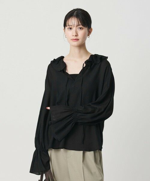 BEAUTY&YOUTH UNITED ARROWS / ビューティー&ユース ユナイテッドアローズ シャツ・ブラウス | ラッフル スキッパーブラウス | 詳細13