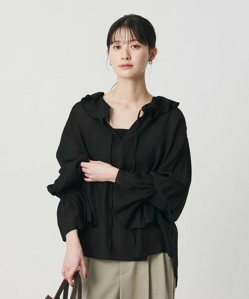 BEAUTY&YOUTH UNITED ARROWS / ビューティー&ユース ユナイテッドアローズ シャツ・ブラウス | ラッフル スキッパーブラウス | 詳細14