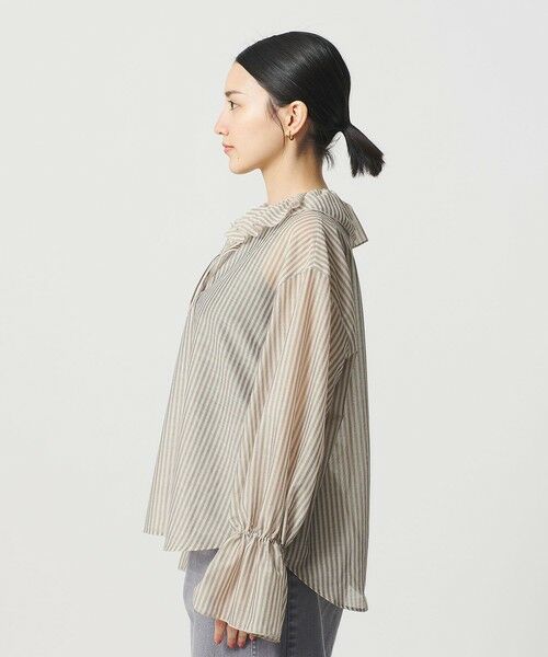 BEAUTY&YOUTH UNITED ARROWS / ビューティー&ユース ユナイテッドアローズ シャツ・ブラウス | ストライプ ラッフル スキッパーブラウス ウォッシャブル | 詳細5