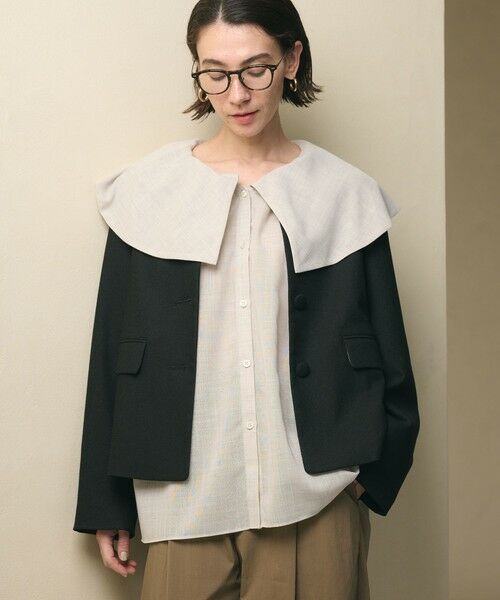 BEAUTY&YOUTH UNITED ARROWS / ビューティー&ユース ユナイテッドアローズ ノーカラージャケット | ツイードライク ノーカラージャケット | 詳細6