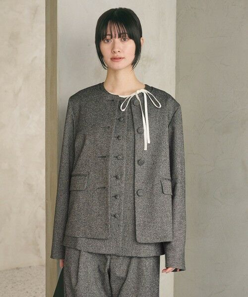 BEAUTY&YOUTH UNITED ARROWS / ビューティー&ユース ユナイテッドアローズ ノーカラージャケット | ツイードライク ノーカラージャケット | 詳細15