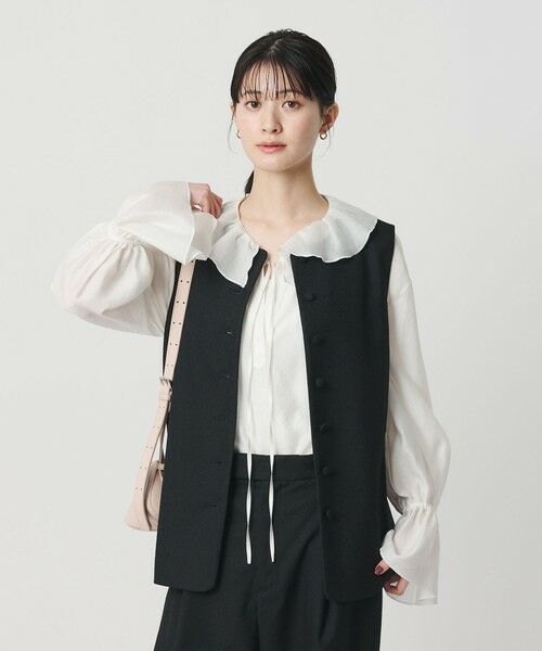 BEAUTY&YOUTH UNITED ARROWS / ビューティー&ユース ユナイテッドアローズ ベスト | ツイードライク バックペプラム ベスト | 詳細1