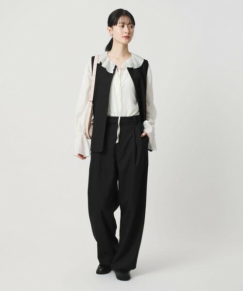 BEAUTY&YOUTH UNITED ARROWS / ビューティー&ユース ユナイテッドアローズ ベスト | ツイードライク バックペプラム ベスト | 詳細3