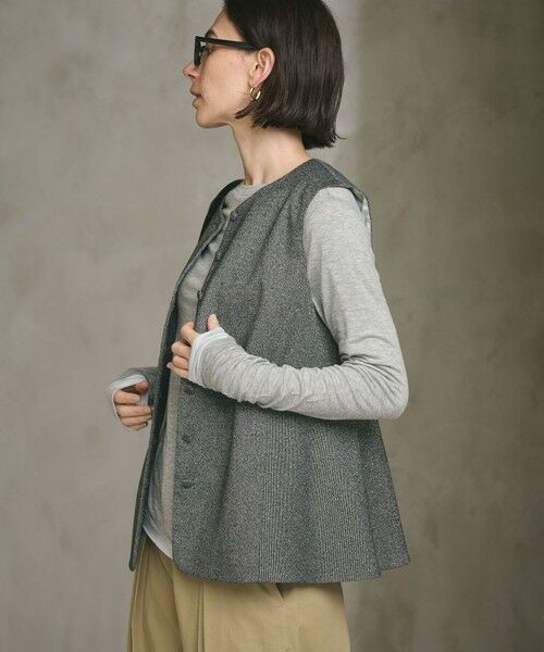 BEAUTY&YOUTH UNITED ARROWS / ビューティー&ユース ユナイテッドアローズ ベスト | ツイードライク バックペプラム ベスト | 詳細9