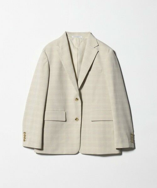 BEAUTY&YOUTH UNITED ARROWS / ビューティー&ユース ユナイテッドアローズ テーラードジャケット | ポリエステルブレンド チェック テーラードジャケット（BEIGE）
