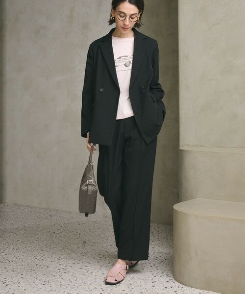BEAUTY&YOUTH UNITED ARROWS / ビューティー&ユース ユナイテッドアローズ テーラードジャケット | 【WEB限定 Wardrobe DAILY MINIMAL】メランジ ダブルジャケット ウォッシャブル（BLACK）